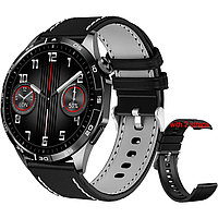 Ceas smartwatch pentru barbati, AMOLED, HD, 1.43'', IP68, negru, fitness, 2 bratari, aplicatie FIT Cloud Pro