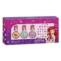 Set manichiura pentru fetite, 3 lacuri de unghii si modele de lipit pe unghii, Disney Little Mermaid 1669