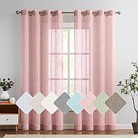Perdele decorative, Topick, 144x225cm, set de 2, roz