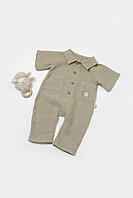 Salopeta cu maneca scurta si nasturei Sheep, 100% bumbac - Verde, BabyCosy (Marime: 18-24 Luni)