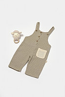 Salopeta cu bretele si buzunar, 100% bumbac - Verde, BabyCosy (Marime: 12-18 Luni)