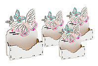 Set 4 cutii decorative pentru flori design fluturi - CD1147