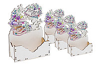 Set 4 cutii decorative pentru flori design scolar, Producator cutii de flori