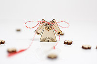 Set 5 martisoare lemn, IE traditionala - M1003