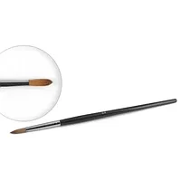 Pensula pentru acryl, rotunda, maner din lemn vopsit negru, marimea
