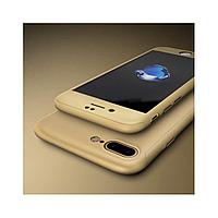 Husa Apple iPhone 7 Plus IPAKY Full Cover 360 Auriu + Folie Cadou