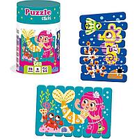 Set puzzle-uri din betisoare Sirena si Calut de mare, 16 piese Roter Kafer RK1090-03