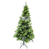 Brad artificial de Craciun, Decorat cu conuri de pin, pentru interior/exterior, inaltime 210 cm, diametru 114