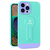 Husa Armor Design cu Stand pentru Samsung Galaxy A13 4G, Blue/Mov, Suport Auto Magnetic, Wireless Charge,