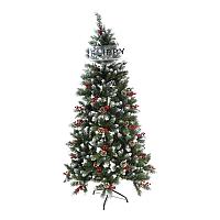 Brad Artificial de Craciun, Flippy, Sectionat pentru Perete/ Colt, 1.80 m inaltime, Verde, Decorat, Diametru