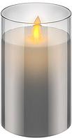 Lumanare LED Real Wax din sticla 7.5x12.5cm Goobay 60371
