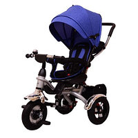 Tricicleta pentru copii Lux Trike cu scaun pivotant la 360 grade, albastru