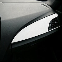 Folie Auto Colantare Trimuri, Model Piele Alba, 100 x 45cm