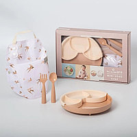 Set diversificare hrana bebelusi miniware mini sous chef 100% din materiale naturale biodegradabile, 6 piese,