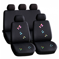 Set huse scaun auto ieftine, Universale 9 piese, model BUTTERFLY
