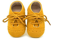 Pantofiori eleganti bebelusi drool (culoare: mustar, marime: 0-6 luni)