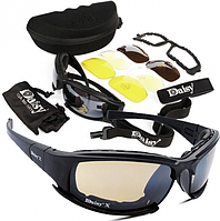 Ochelari tactici de protecție cu polarizare Daisy x7 negru + 4 seturi de lentile
