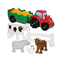 Set Micul fermier, Tractor + Animale domestice, 10 piese, Abrick, Ecoiffier