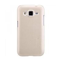 Husa Samsung Galaxy Core Prime Nillkin Frosted Shield Auriu + Folie de protectie