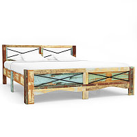 Cadru de pat, 160 x 200 cm, lemn masiv reciclat