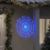 Lumină stelară de Crăciun 140 LED-uri, 2 buc., albastru, 17 cm