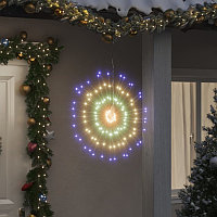 Lumină stelară de Crăciun 140 LED-uri 2 buc., multicolor, 17 cm