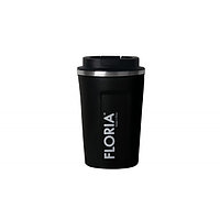Cana de cafea, termos, interior din inox, capacitate 380ml FLORIA, negru / ZLN 9969