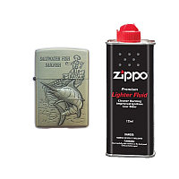 Bricheta Tip Zippo, 3d Relief, Metalica, Peste Si Lichid Zippo 125 Ml P3
