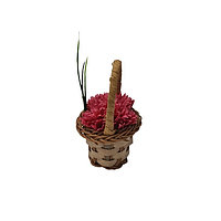 Cosulet, Aranjament Floral Trandafiri "cosulet Cu Flori", Flori De Sapun, Model Garoafa, M2, 30x17x15 Cm