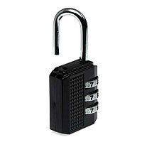 Lacat Din Metal Cu Cifru 999 Combinatii, 3 Linii, Negru, 5.5 X 3 X 1 Cm