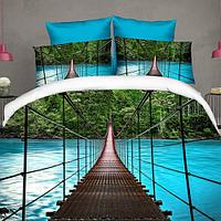 Lenjerie de pat digital print 3D (BRIDGE) - LenjeriiPat-Pucioasa.ro - Magazin Online lenjerii pat