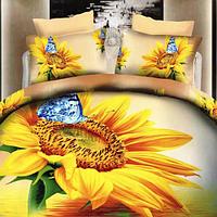 Lenjerie de pat digital print 3D (SUN FLOWER) - LenjeriiPat-Pucioasa.ro - Magazin Online lenjerii pat