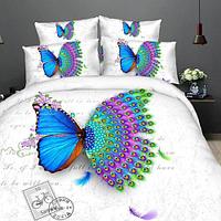 Lenjerie de pat digital print 3D (BUTTERFLY PEACOCK) - LenjeriiPat-Pucioasa.ro - Magazin Online lenjerii pat