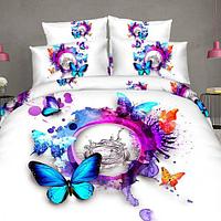 Lenjerie de pat digital print 3D (RAINBOW BUTTERFLY) - LenjeriiPat-Pucioasa.ro - Magazin Online lenjerii pat