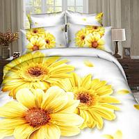 Lenjerie de pat digital print 3D (YELLOW FLOWER) - LenjeriiPat-Pucioasa.ro - Magazin Online lenjerii pat