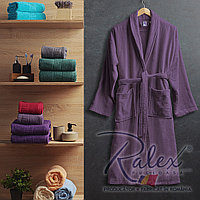 HALAT BAIE VELUR 100% BUMBAC LILA - LenjeriiPat-Pucioasa.ro - Magazin Online lenjerii pat