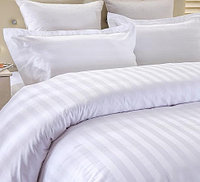 Lenjerie de pat damasc HORECA disponibil dunga de 3cm-ALB - LenjeriiPat-Pucioasa.ro - Magazin Online lenjerii
