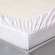 Cearceaf de pat cu elastic Damasc Bumbac 100% dunga 3 cm- alb - LenjeriiPat-Pucioasa.ro - Magazin Online - foto 3 - id-p93108710