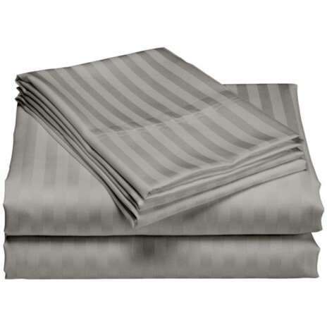 Cearceaf de pat cu elastic Damasc Bumbac 100% dunga 1 cm- gri antracit - LenjeriiPat-Pucioasa.ro - Magazin - foto 1 - id-p93108712