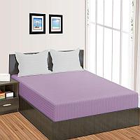 Cearceaf de pat cu elastic Damasc Policoton dunga 1 cm- lila - LenjeriiPat-Pucioasa.ro - Magazin Online