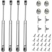 Set 4 amortizoare cu gaz pentru dulap, Mmgoqqt, 80N, Argintiu