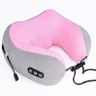 Perna de masaj electrica in forma de U, suport cervical, terapie magnetica Roz