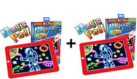 Oferta 1+1 Tableta luminoasa pentru desenat, Magic Pad, carioci speciale si sabloane incluse, divertisment