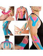5 x Banda kinesiologica, pentru dureri musculare si articulare (5cm x 5m)
