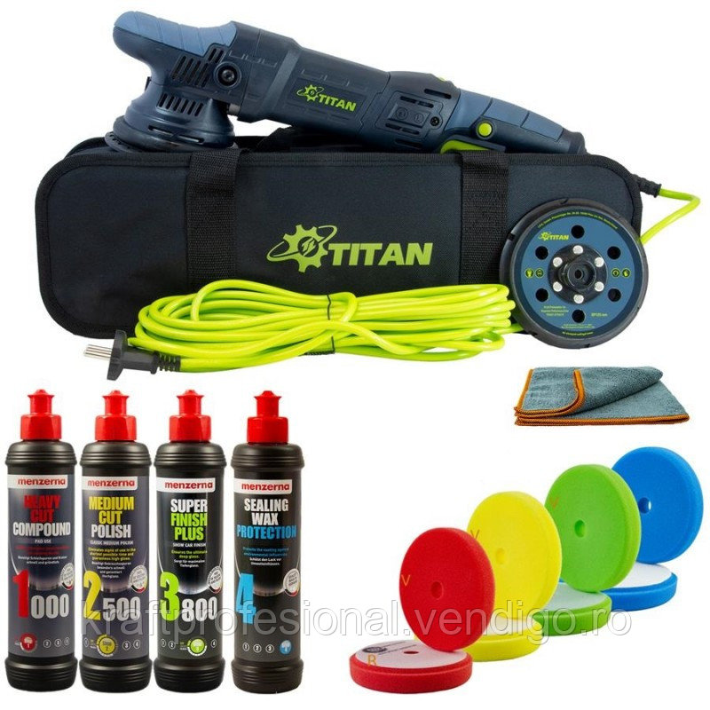Set masina polish TITAN TDA15 inclus set menzerna 4 Pasi - foto 1 - id-p93183359