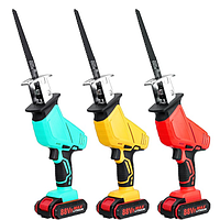 Mini fierastrau tip sabie portabil, 2 acumulator Li-ion, 4 lame incluse
