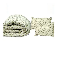 Set din puf si fulgi de gasca - Pilota dubla 200 x 220 cm + 2 perne 70 x 70 cm
