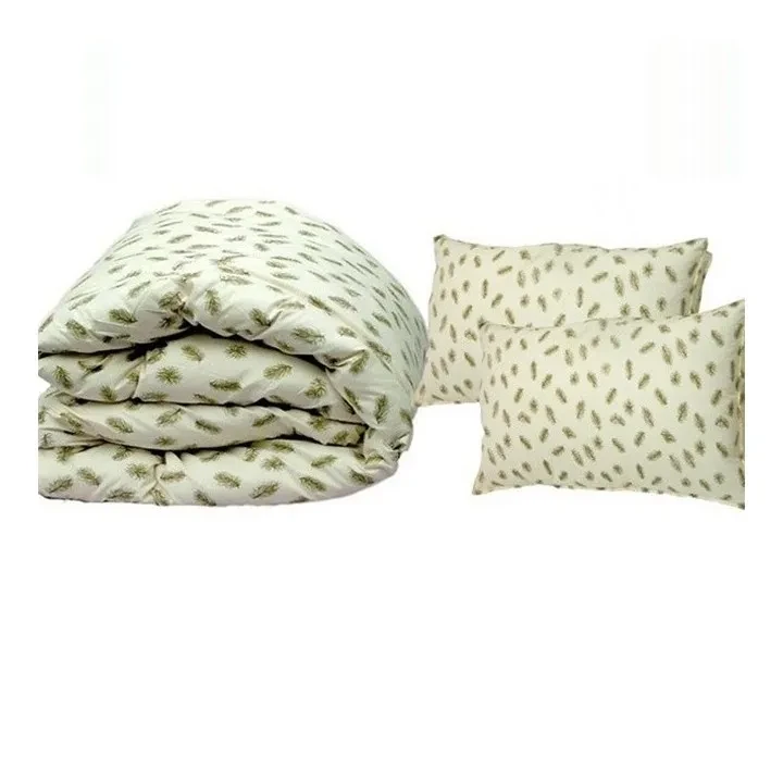 Set din puf si fulgi de gasca - Pilota dubla 200 x 220 cm + 2 perne 70 x 70 cm - foto 1 - id-p93185259