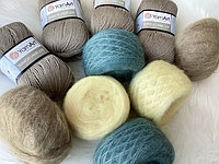Pachete de lux cu fire pretioase ( kid mohair și fire cu lână)-775 g - Toscana