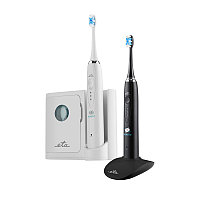Set 2 x Periuta de dinti electrica sonica ETA Sonetic 3707 90010, dezinfectare UV, IPX7, MicroBUBBLES, alb si